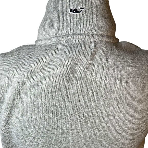 Vineyard Vines Martha’s Vineyard Full Zip Knit Fleece Vest Gray Size Small Fall - Picture 8 of 16